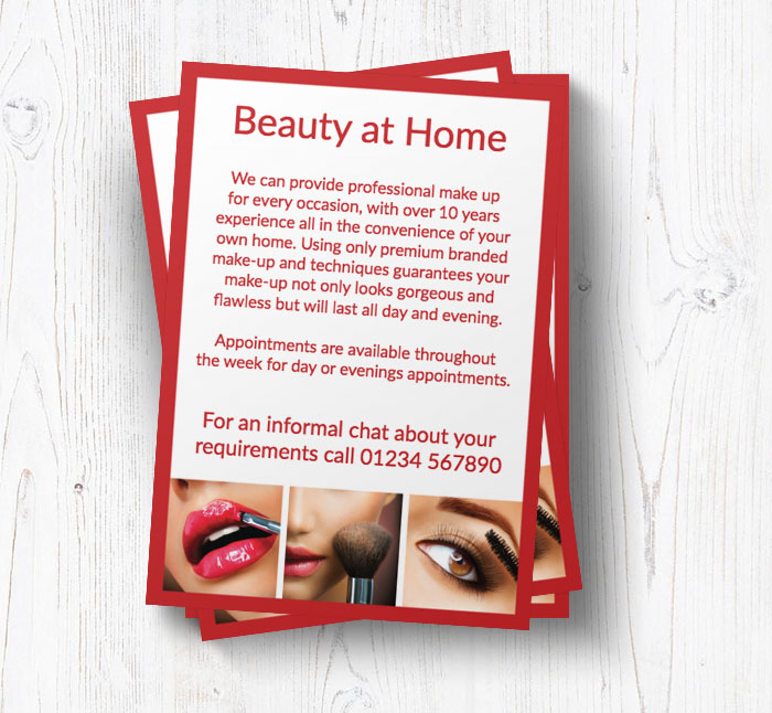 professional makeup leaflets