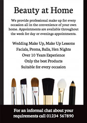 makeup brushes leaflets