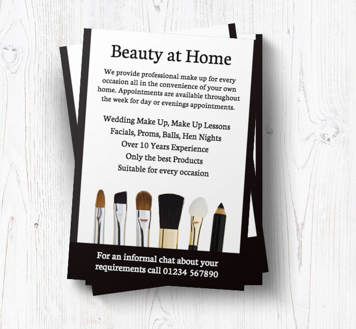 makeup brushes leaflets