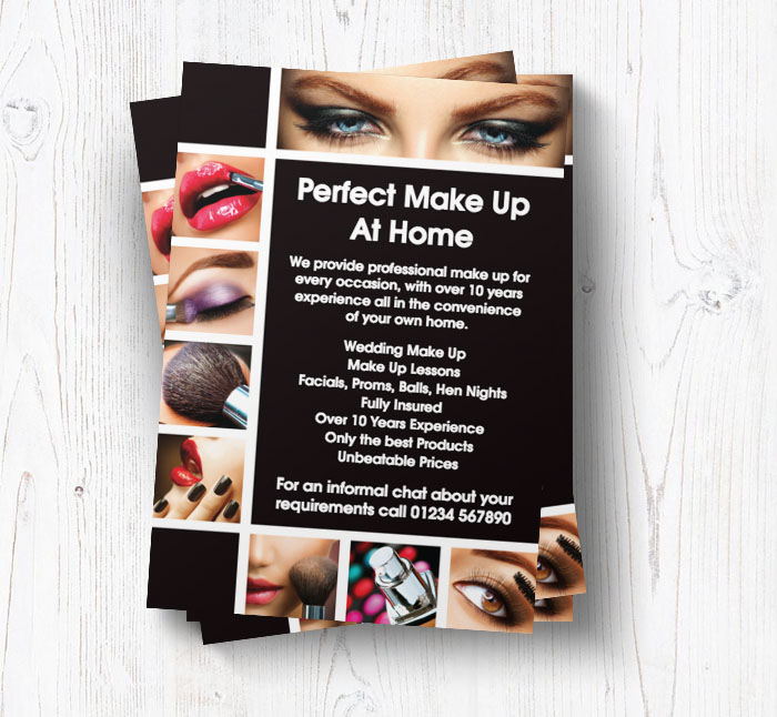mobile beauty therapist leaflets