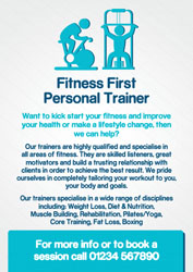 fitness instructor leaflets