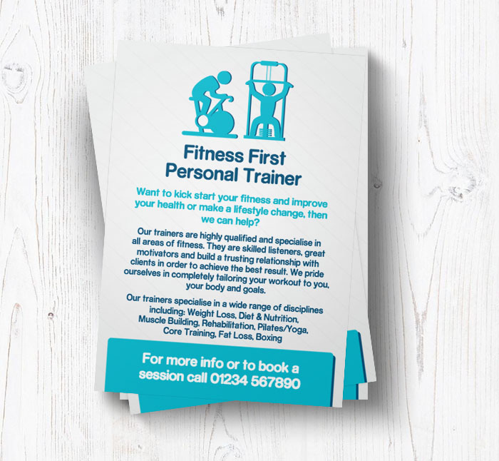 fitness instructor leaflets