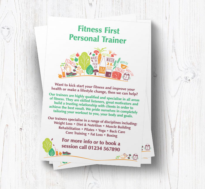fitness trainer leaflets