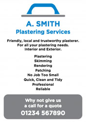 plastering logo leaflets