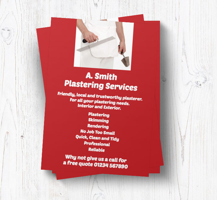 plastering services leaflets