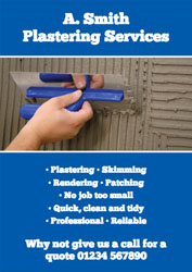 blue plastering leaflets