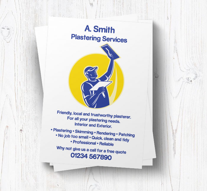 man plastering leaflets