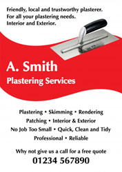 red plastering leaflets