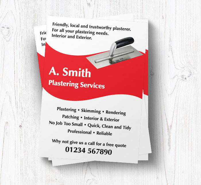 red plastering leaflets