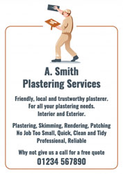 border plastering leaflets