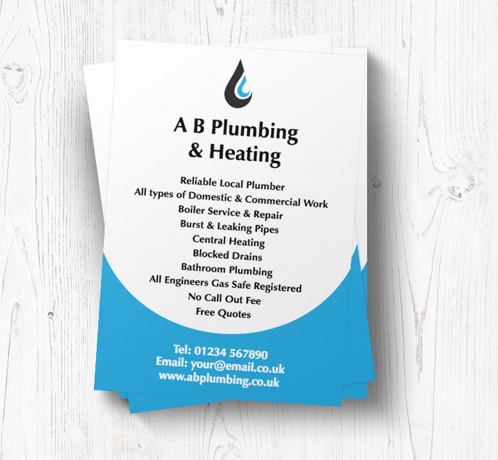 plumbing logo leaflets