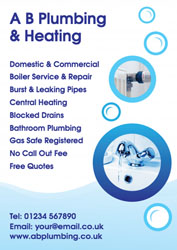 bubbles plumbing leaflets