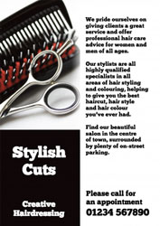 barber shop leaflets