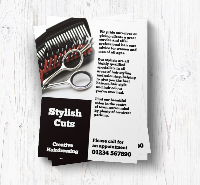 barber shop leaflets