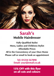 mobile hairdressing leaflets