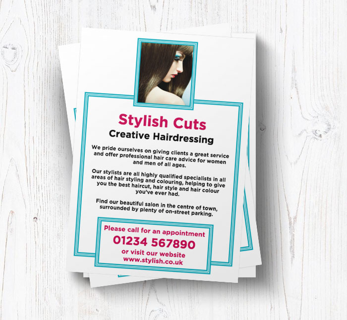 border hairdressing leaflets