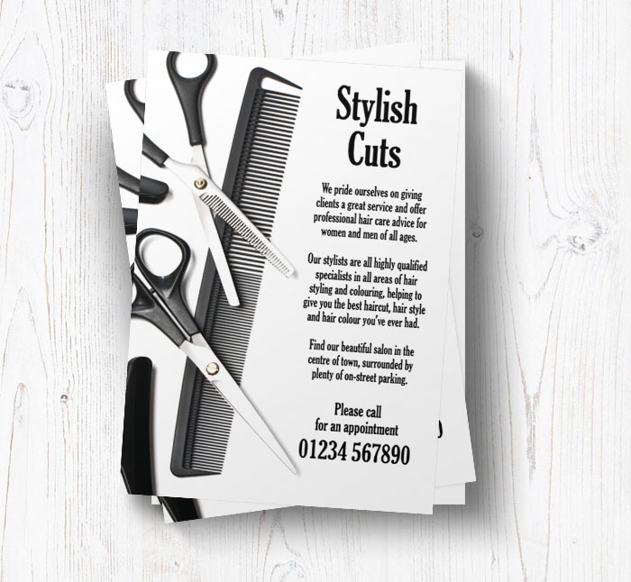 hairdressing scissors leaflets