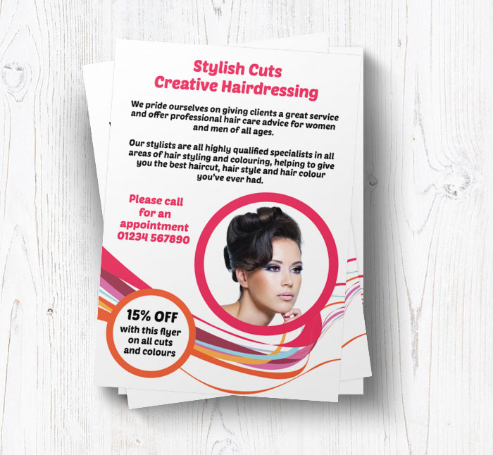 local hairdresser leaflets