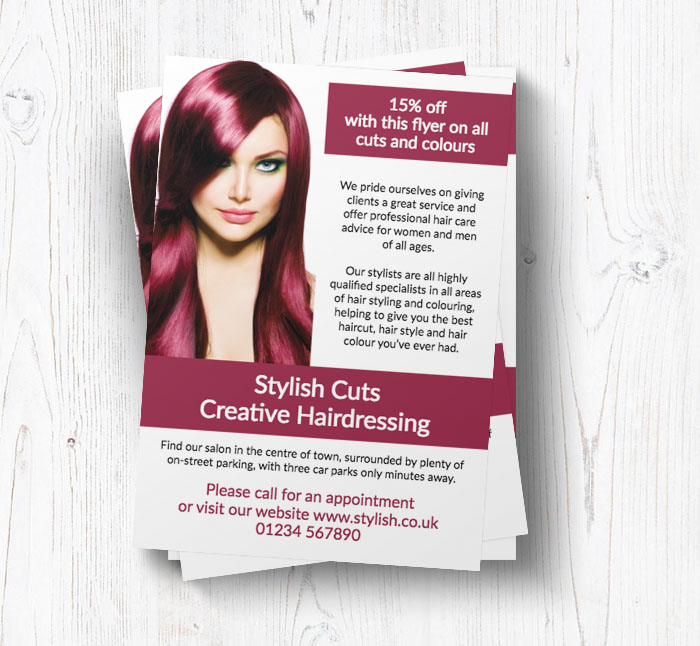 hair colouring leaflets