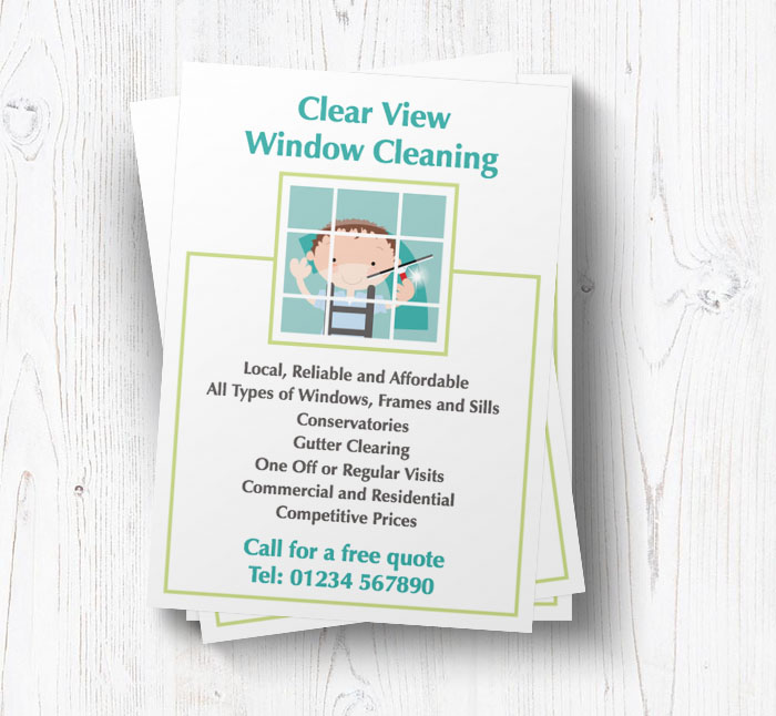 light green window cleaner leaflets
