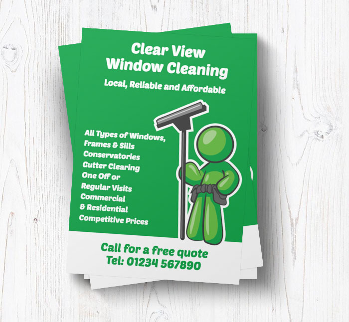 green window cleaner leaflets