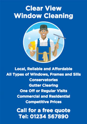 friendly window cleaner leaflets