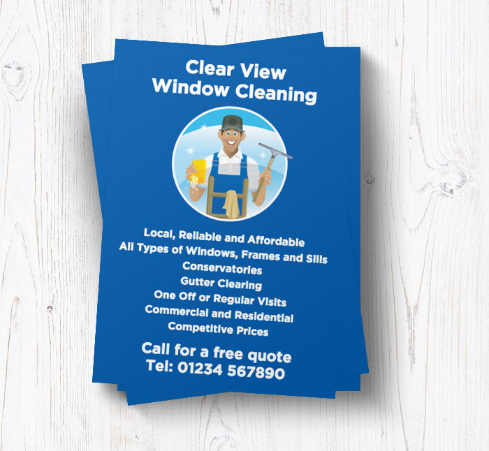 friendly window cleaner leaflets