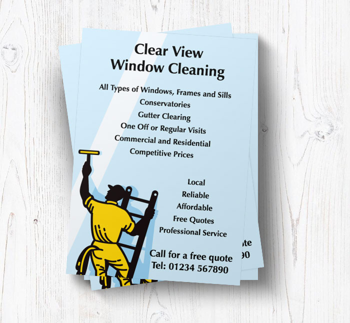 window cleaning ladder leaflets