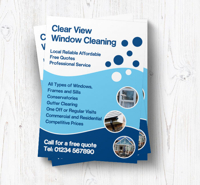 circles window cleaning leaflets