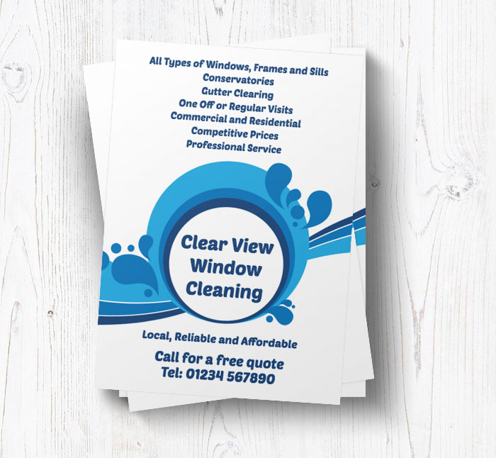 retro blue splash leaflets