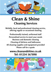 cleaning equipment leaflets