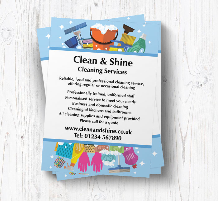 cleaning equipment leaflets