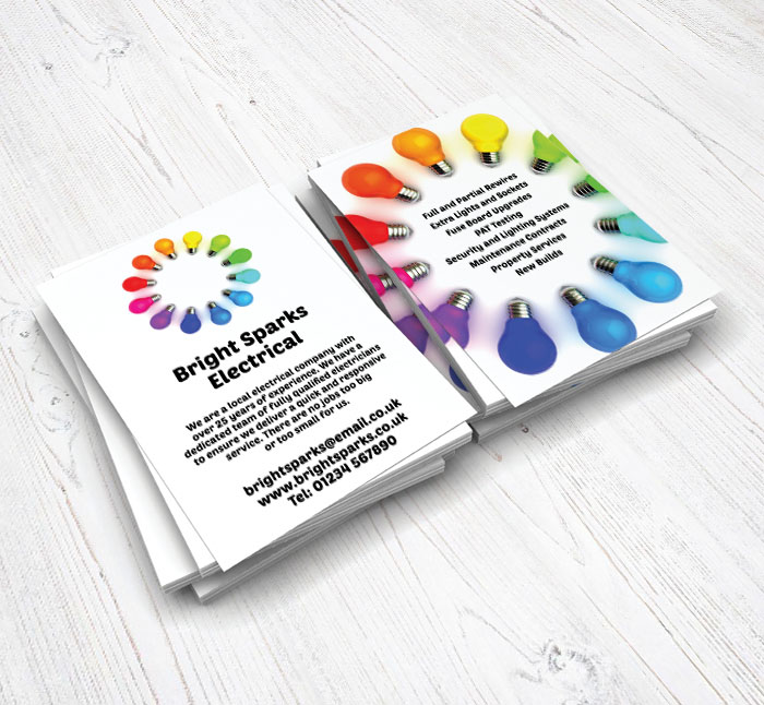 multi coloured light bulbs flyers