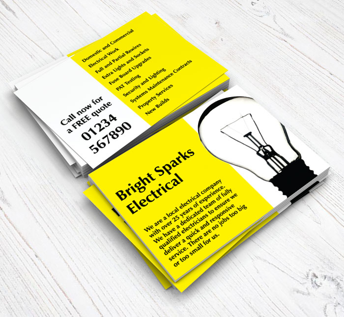 yellow light bulb flyers