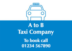 blue outline taxi flyers