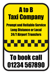 double sided taxi flyers