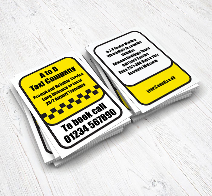 double sided taxi flyers