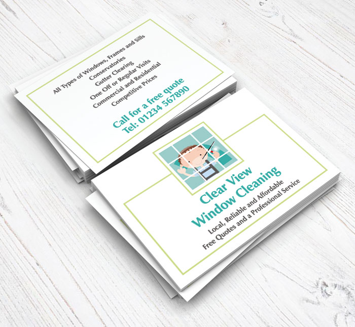 light green window cleaner flyers