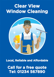 friendly window cleaner flyers