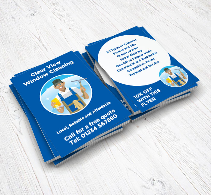 friendly window cleaner flyers