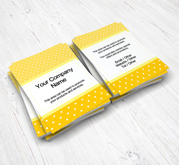 yellow with white dots flyers