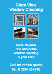 four squares window cleaner flyers