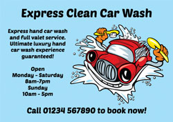 hand car wash flyers