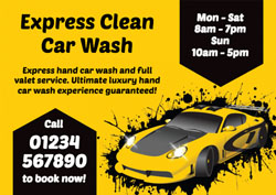 car valeting flyers