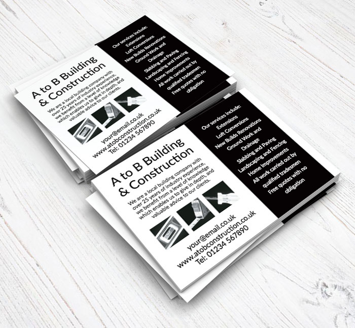 black and white tools flyers
