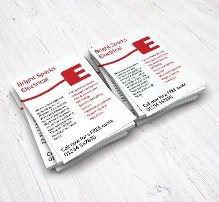 e for electrician flyers