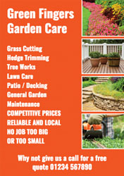 orange gardening flyers