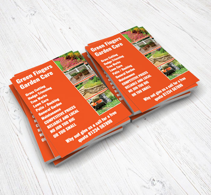 orange gardening flyers