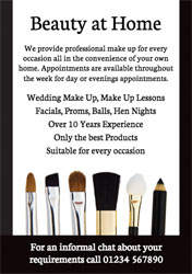 makeup brushes flyers