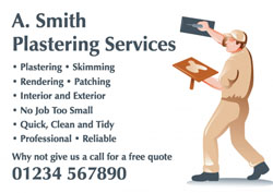 plastering wall flyers